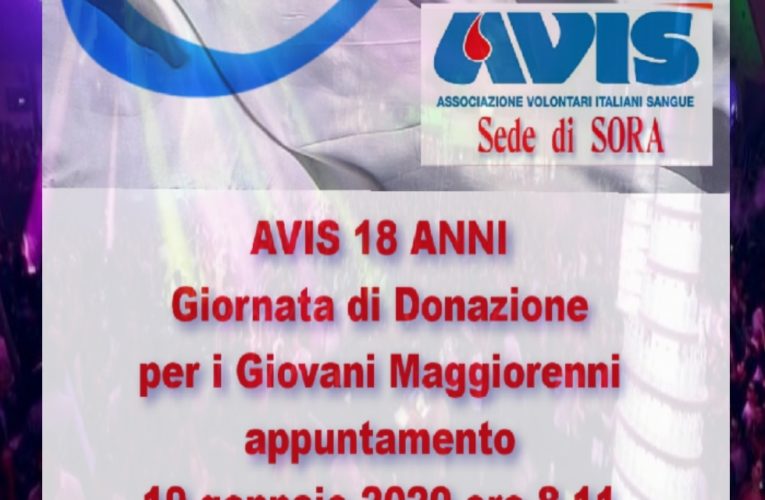 Hai 18 anni ? AVIS TI DEDICA UNA DOMENICA MATTINA PER DONARE IL SANGUE E SALVARE UNA VITA!